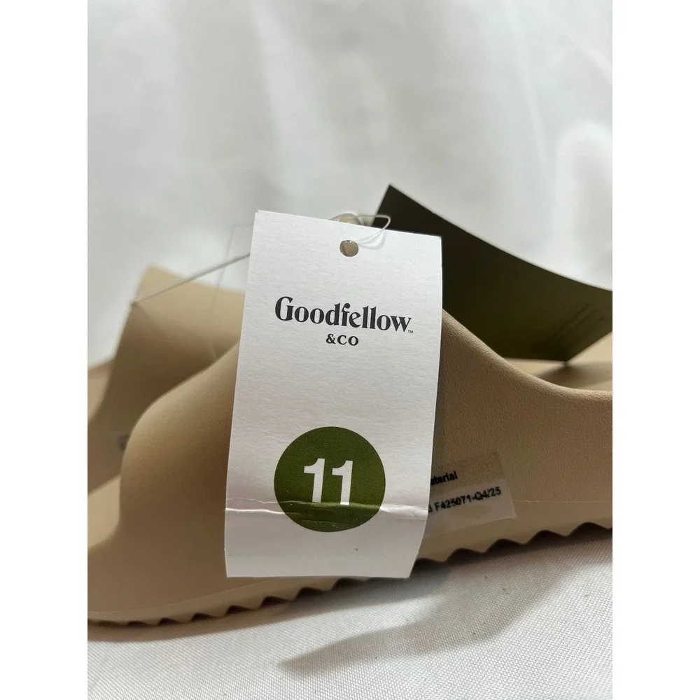 Goodfellow & Co Mens Tan Beige Foam Slide Sandals‎ Size 11 F425071-Q4/25